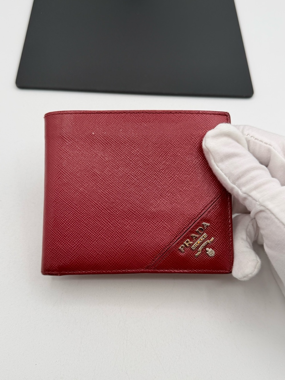 Prada Saffiano Leather Bi Fold Wallet